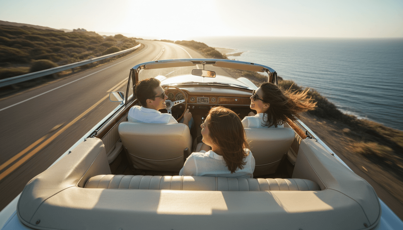 Skoda Octavia driving through Trebinje streets during city tour
